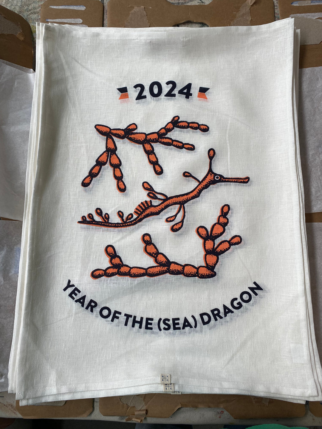 SOLD OUT! 2024 Year of the Sea Dragon W.P.S.C Tea Towel