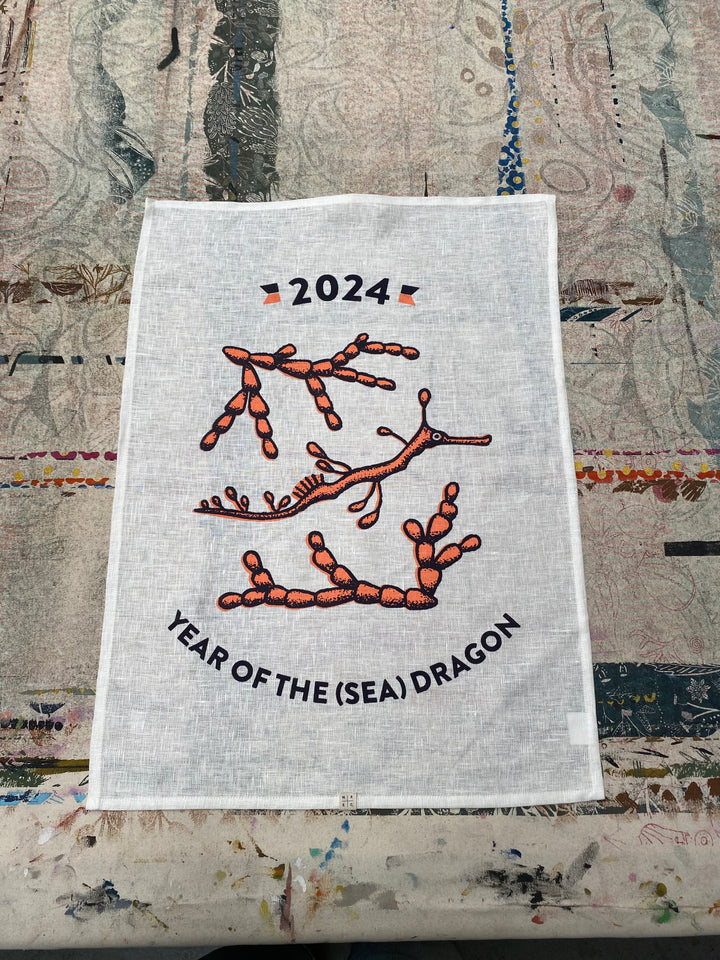 SOLD OUT! 2024 Year of the Sea Dragon W.P.S.C Tea Towel