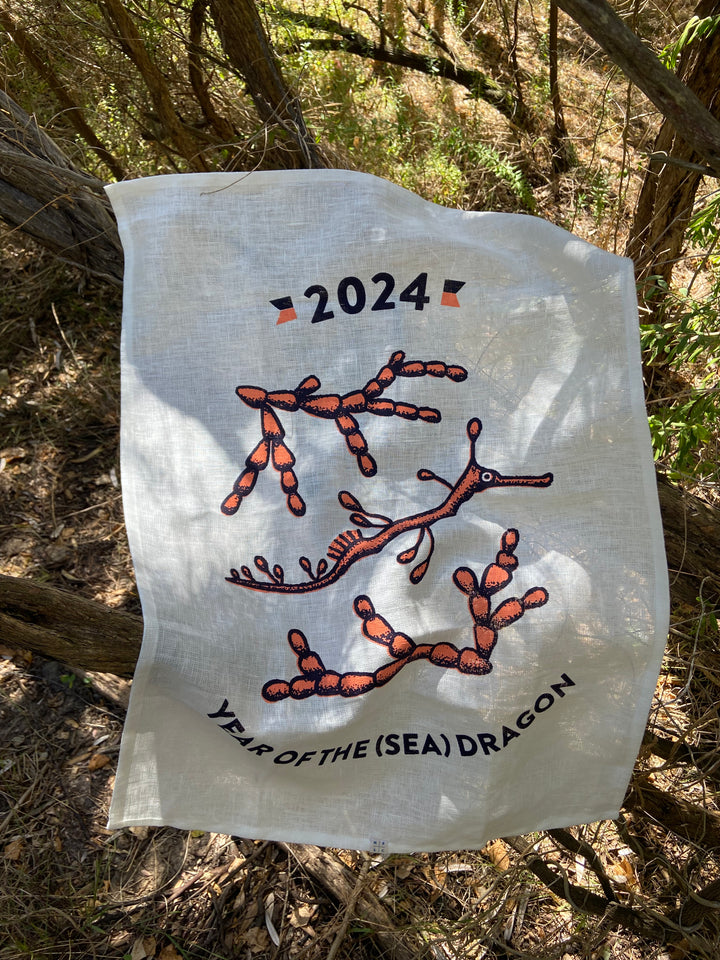 SOLD OUT! 2024 Year of the Sea Dragon W.P.S.C Tea Towel