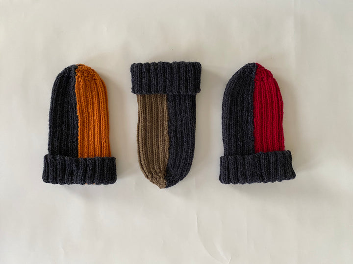 Buoy Beanie in Rust and Charcoal